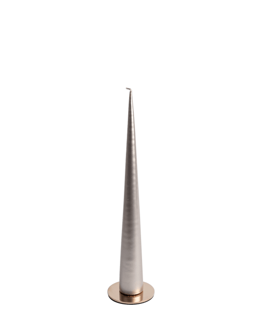 Cone candle in Silver Metallic - Maison SIA
