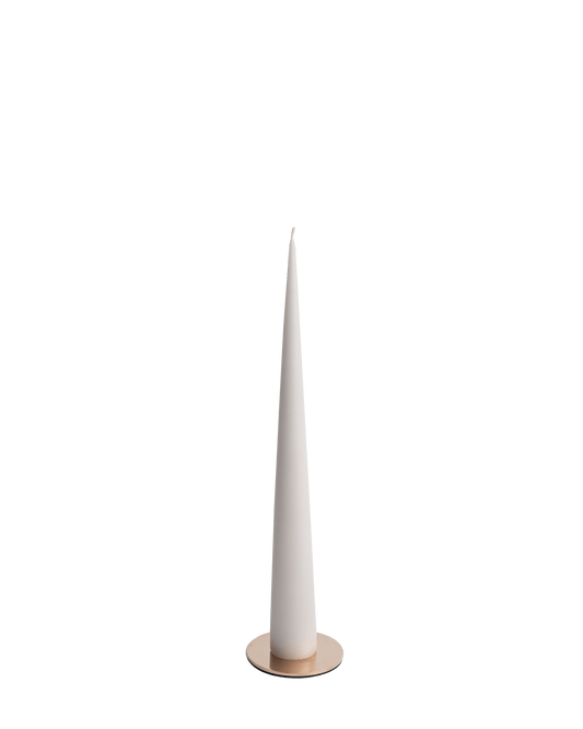 Cone candle White ash 37cm - Maison SIA