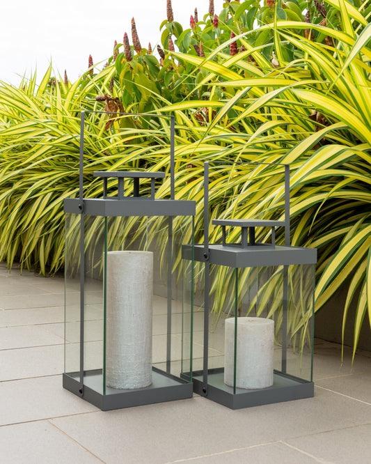 Finca Lantern in Steel Grey M - Maison SIA