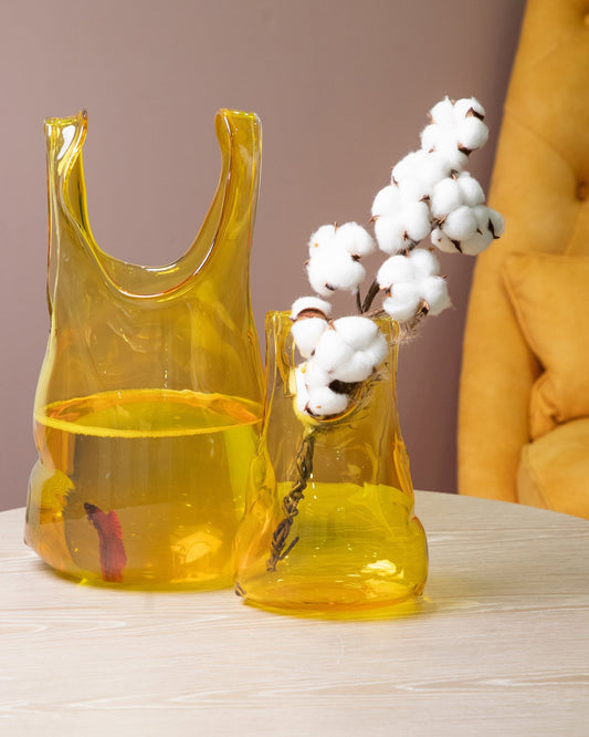 Glass Bag in Light Yellow - Maison SIA
