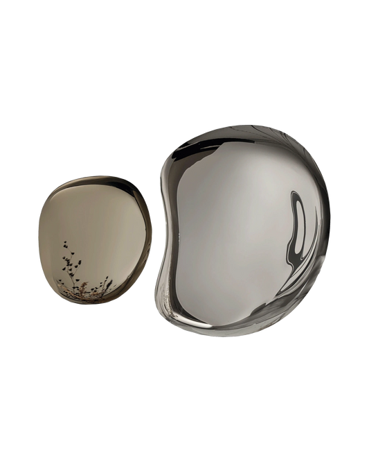 Pangea Mirror in Silver - Maison SIA