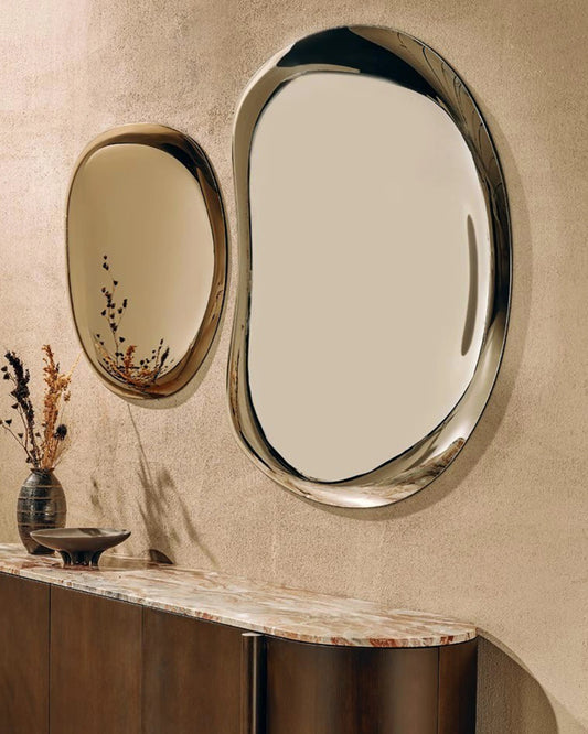 Pangea Mirror in Silver - Maison SIA