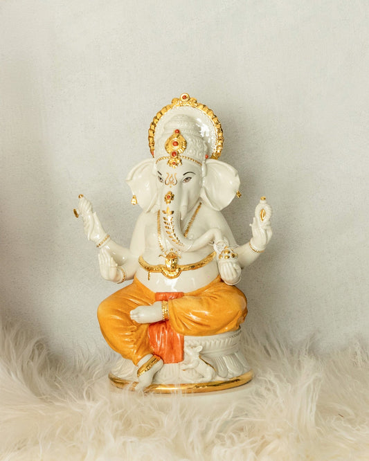 Pigmented Lord Ganesha Idol - Maison SIA