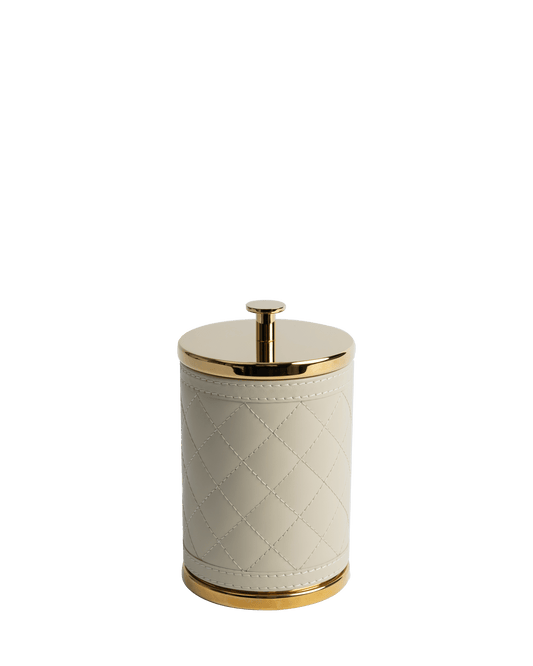 Round Box with lid in Ivory - Maison SIA