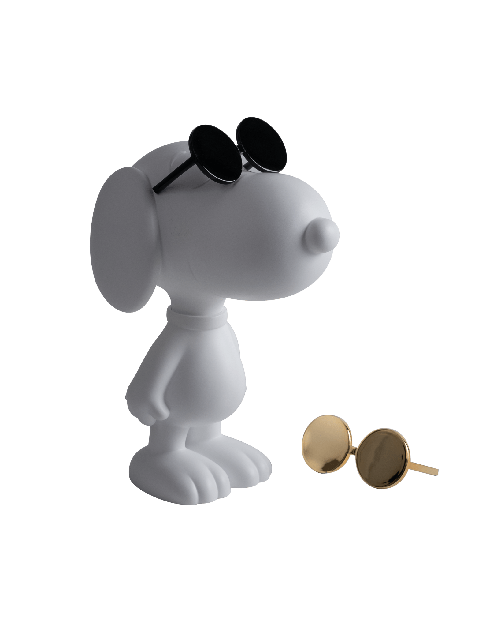 Snoopy Crown Matt White & Chromed Gold