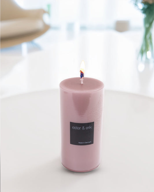 Soft rose Pillar Candle H15cm - Maison SIA
