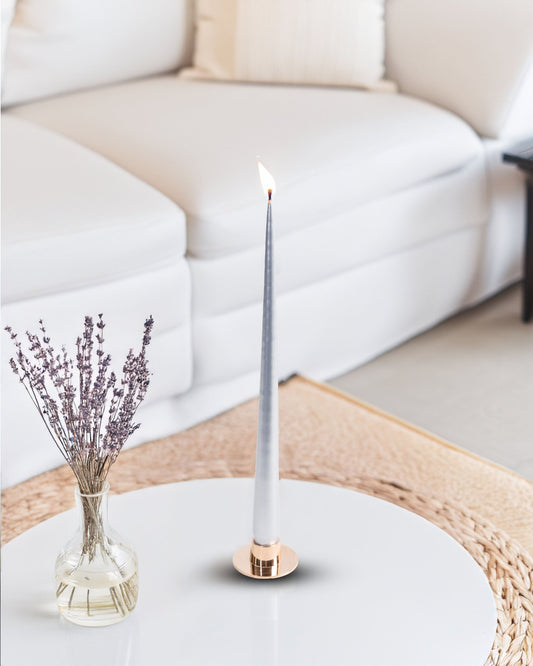 Taper Candle in Silver Metallic - Maison SIA