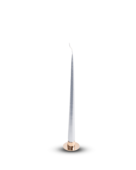 Taper Candle in Silver Metallic - Maison SIA