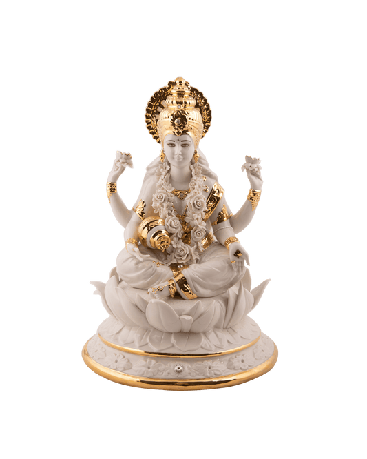 White & Gold Laxmi Idol - Maison SIA