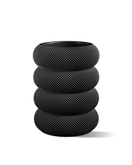 Beygl Vase in Charcoal 14 cm