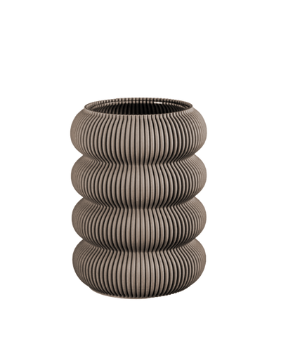 Beygl Vase in Deep Taupe 14 cm