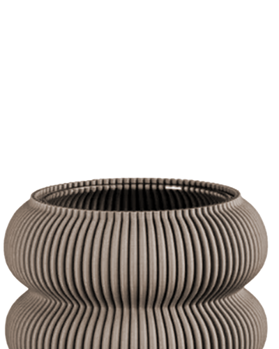 Beygl Vase in Deep Taupe 14 cm