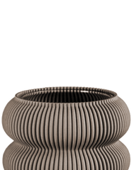 Beygl Vase in Deep Taupe 14 cm