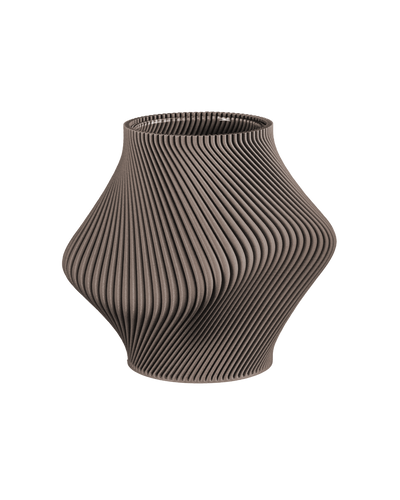 Bloz Vase in Deep Taupe 20 cm