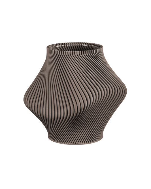 Bloz Vase in Deep Taupe 20 cm
