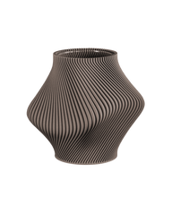 Bloz Vase in Deep Taupe 20 cm