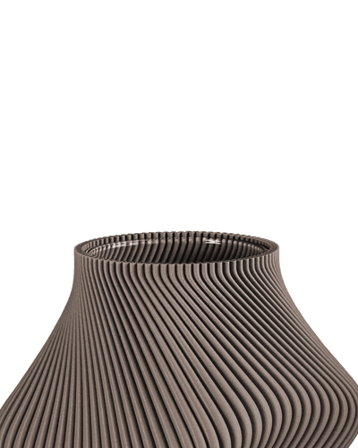 Bloz Vase in Deep Taupe 20 cm