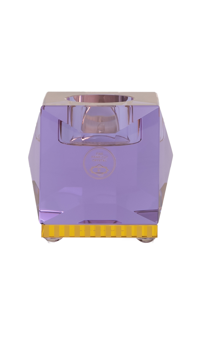 Ref- Ophelia T-light purple/yellow - Maison SIA