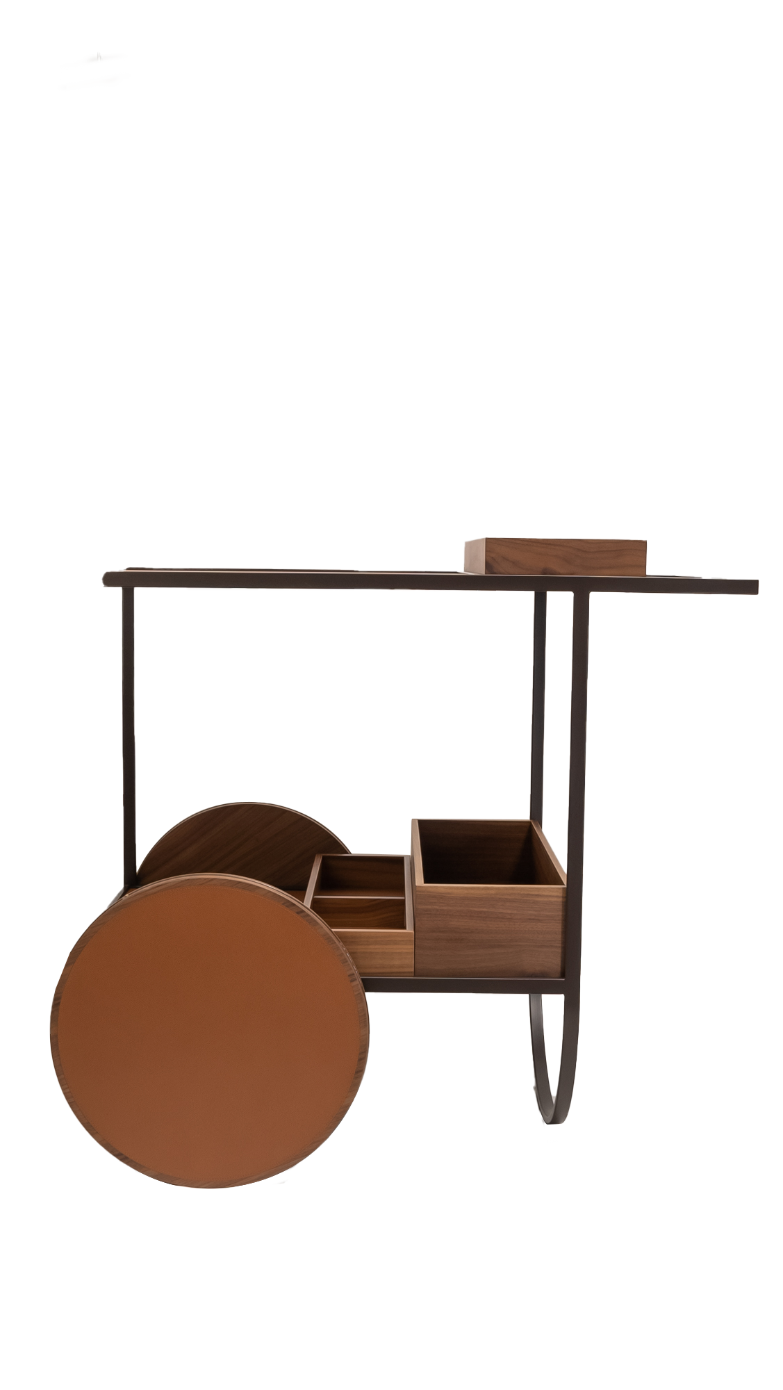 P- Magenta serving trolley in Camel - Maison SIA