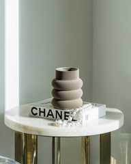 Dorn Vase in Deep Taupe 14 cm