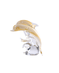 Dolphins (2 Jumping) transp. & gold