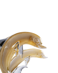 Dolphins (2 Jumping) transp. & gold