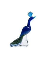 Peacock tail down blue green & gold