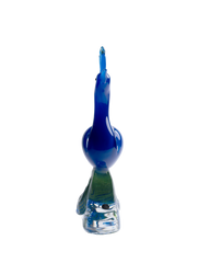 Peacock tail down blue green & gold