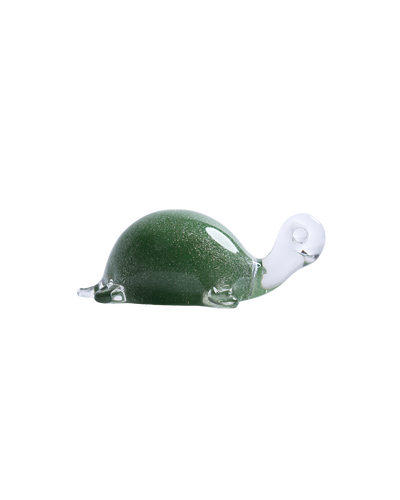Tortoise mini green & silver