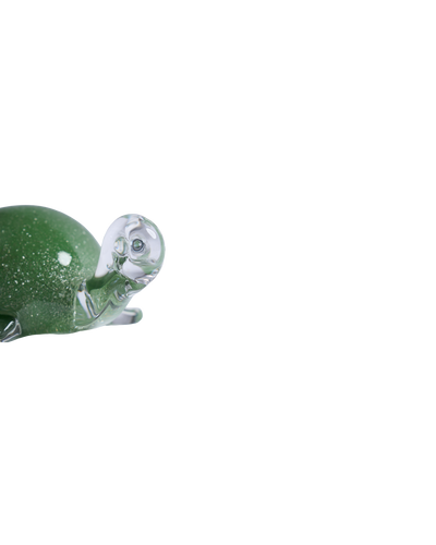 Tortoise mini green & silver
