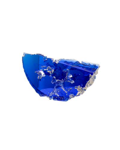 EROSION N°4 Cobalt blue glass and white earthenware