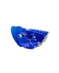 EROSION N°4 Cobalt blue glass and white earthenware