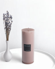 Soft rose Pillar Candle H20cm