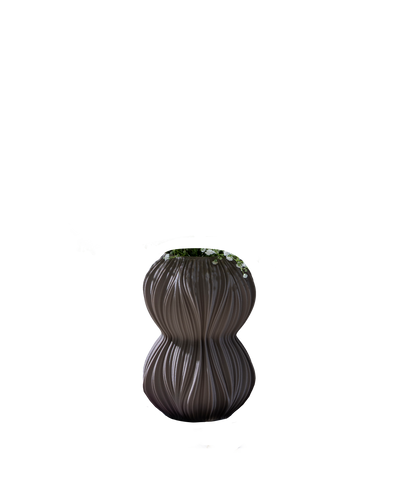 Fald Vase in Deep Taupe 16 cm