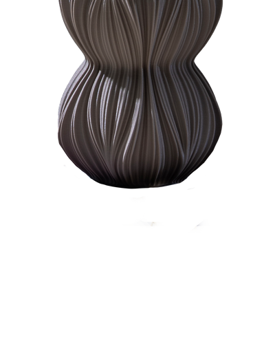 Fald Vase in Deep Taupe 16 cm