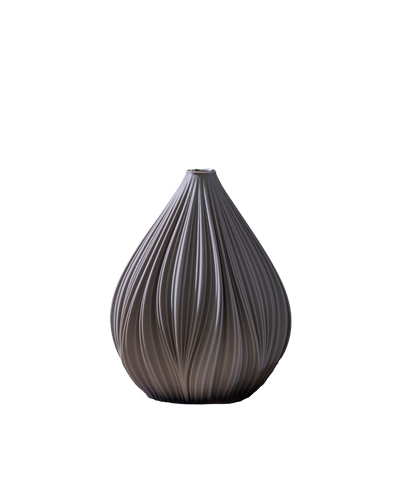 Fald Vase in Deep Taupe 19 cm