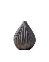 Fald Vase in Deep Taupe 19 cm