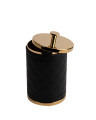 Round Box with lid in Black