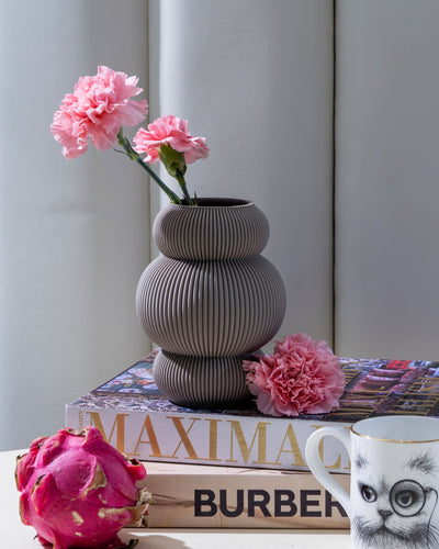 Koyl Vase in Deep Taupe 16 cm