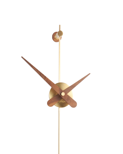 PUNTO Y COMA G BRASS-WALNUT CLOCK