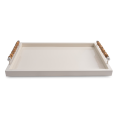 Large Ivory Lacquered tray