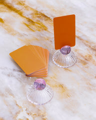 Louis Place Card Holder Pink Clear