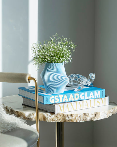Bloz Vase in Faded Denim 14 cm