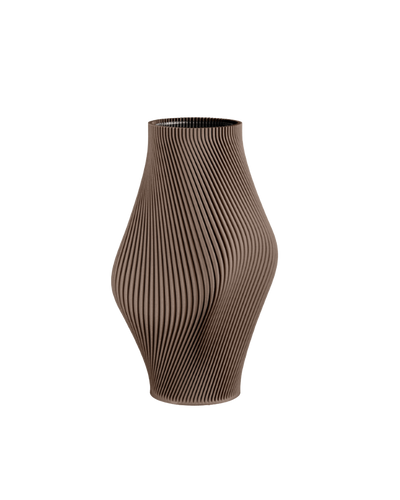Bloz Vase in Deep Taupe 30 cm