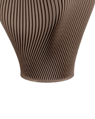 Bloz Vase in Deep Taupe 30 cm