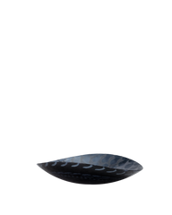 Black silver piega plate
