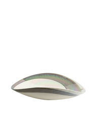 Steel Piega plate with mother of pearl effect