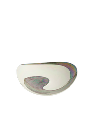 Steel Piega plate with mother of pearl effect