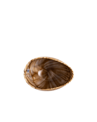 Shell mignon ivory with brown threads bowl