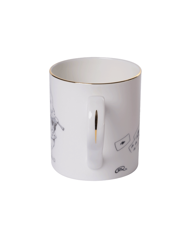 Majestic Mug with 22K Gold & White Rabbit Illustration – English ...
